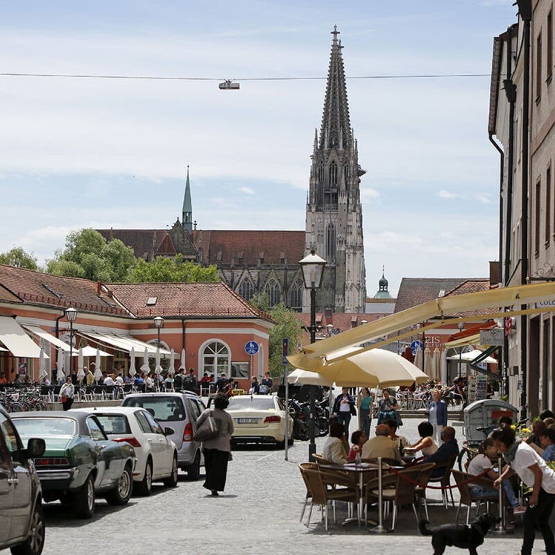 Blick von unserem Büro in Stadtamhof Regensburg, Standort unseres AVGS Gründungscoachings